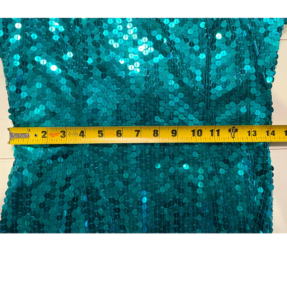 NITELINE BY DELLA ROUFOGALI, SIZE 10, EMERALD SEQUENCE DRESS - Picture 6 of 8